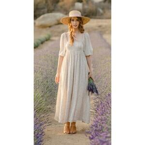 0044 Storia Medium Keisha Boho Princess Floral Print Maxi Dress